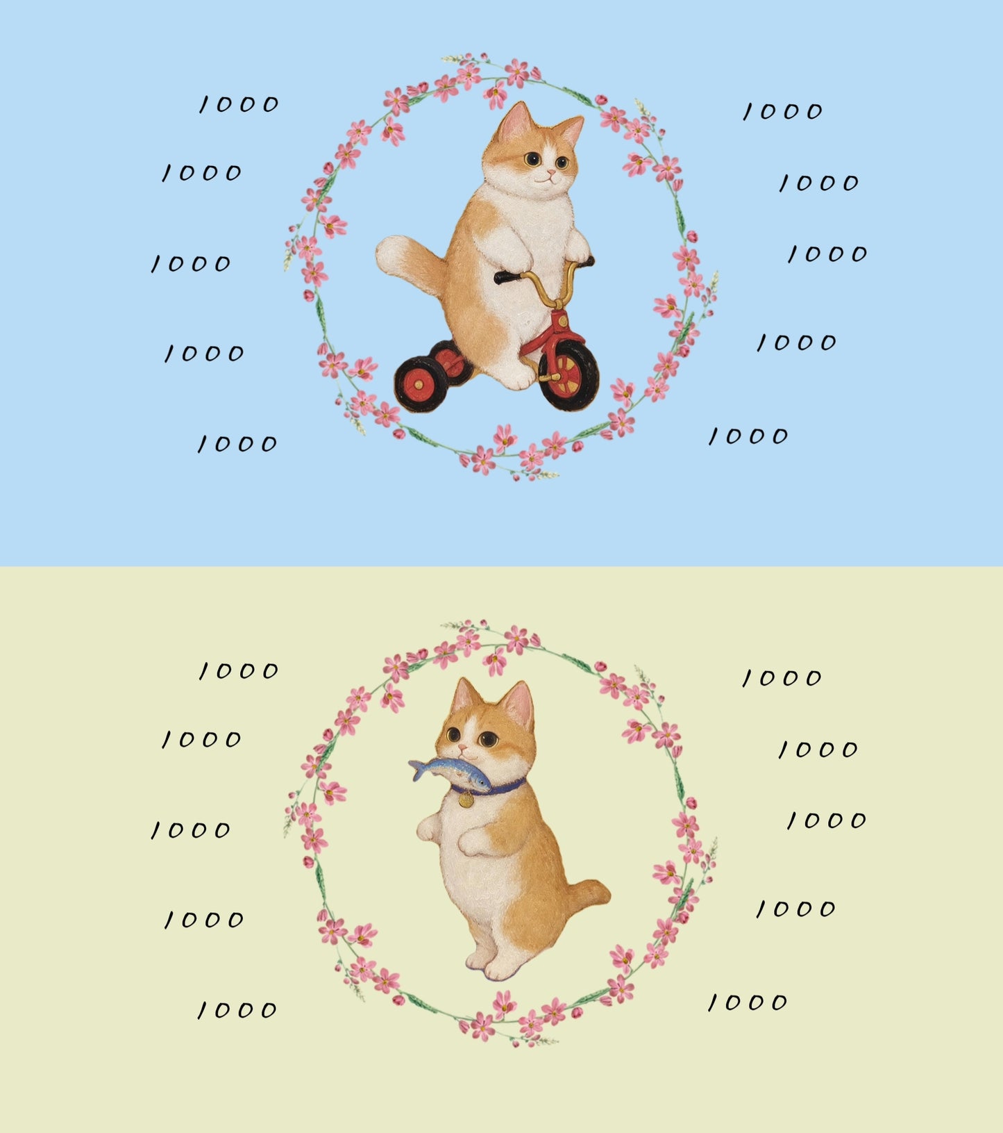 兩組「10張一組」存錢袋+原木盒組合(貓貓款)贈貓貓便簽本