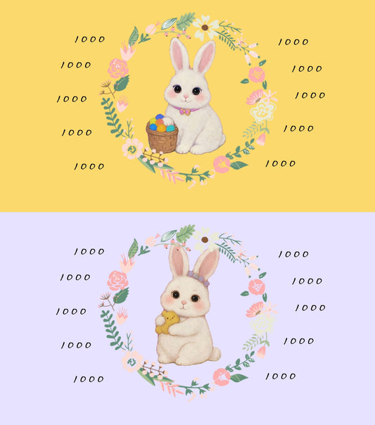 100K存錢挑戰存錢袋-兔兔(有盒裝版,A6打洞款)