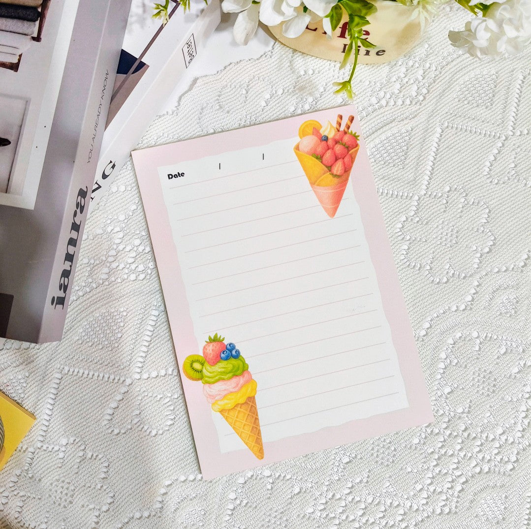 🍦 甜美手绘风A5便签本|日常记录・灵感笔记小助手 🍦