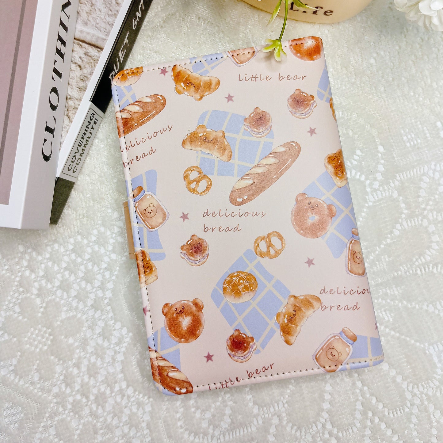 Bear baking series A6 refillable notebook