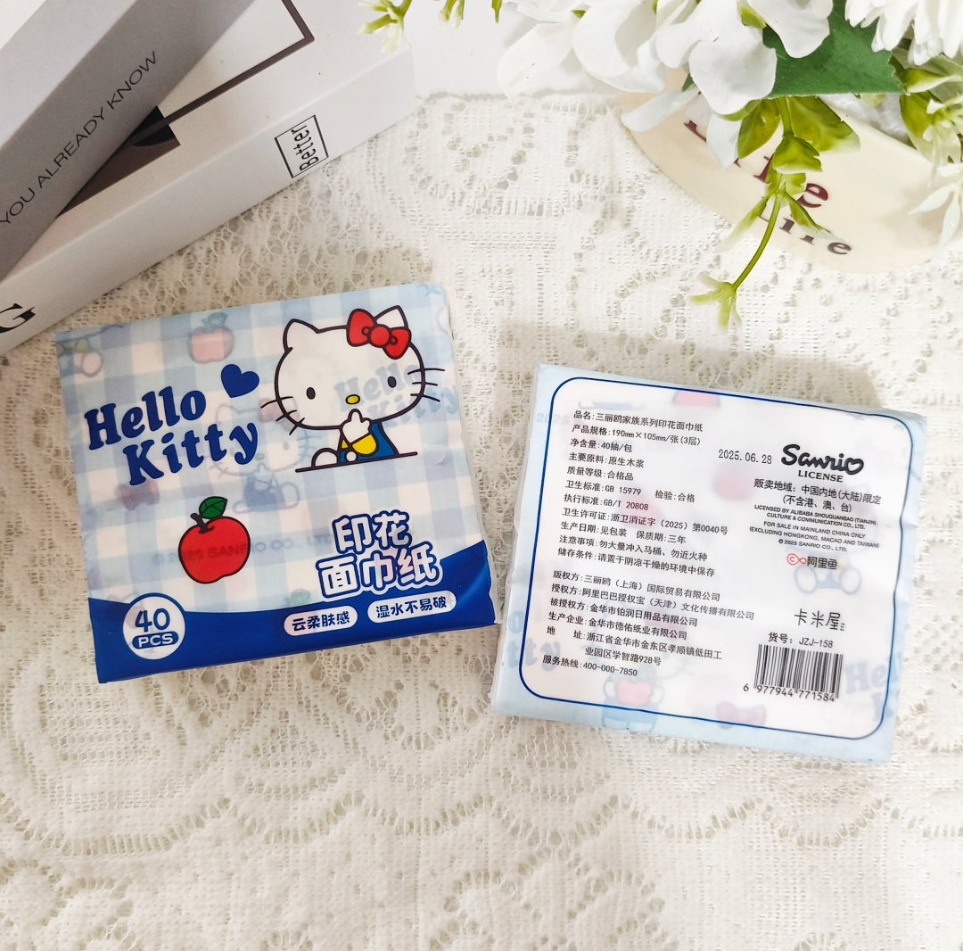 🌸Hello Kitty 正版印花面紙|兩款可愛登場