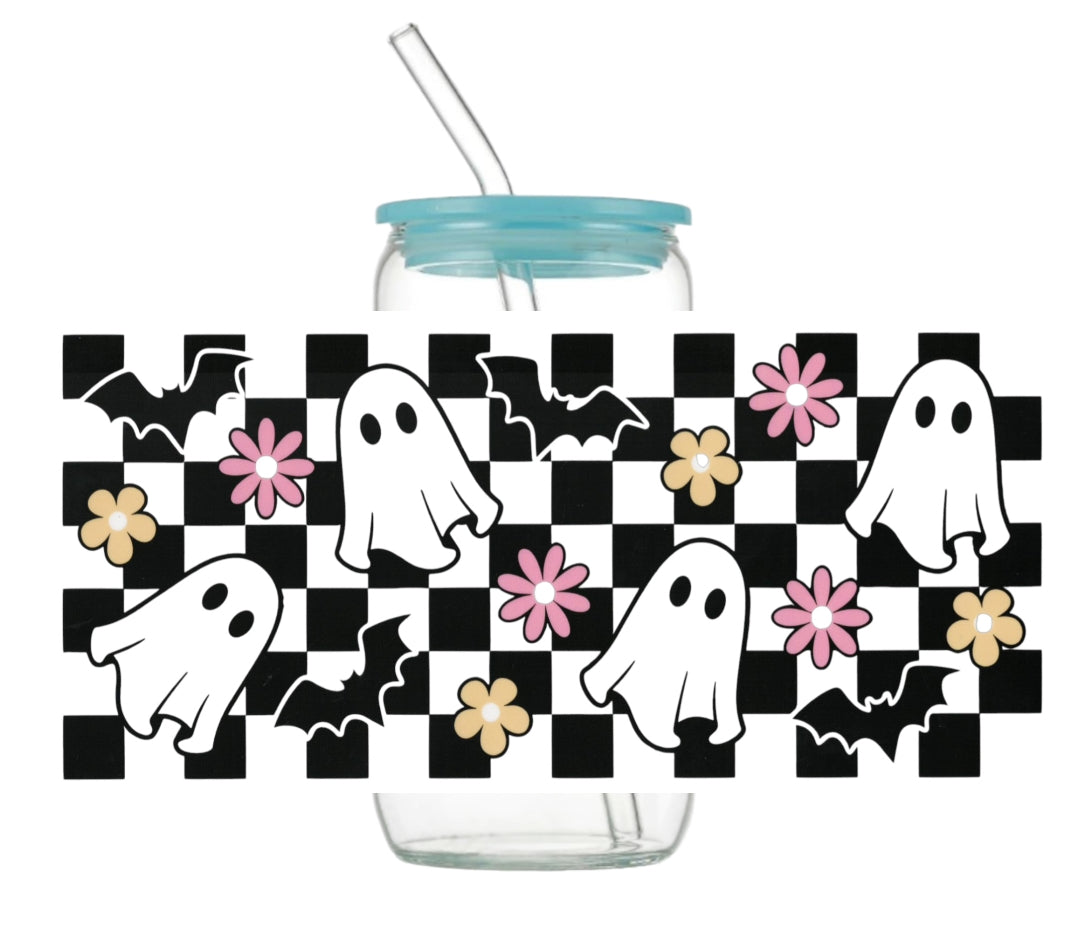 甜酷萬聖UV DTF 玻璃杯-藍色蓋(A02)