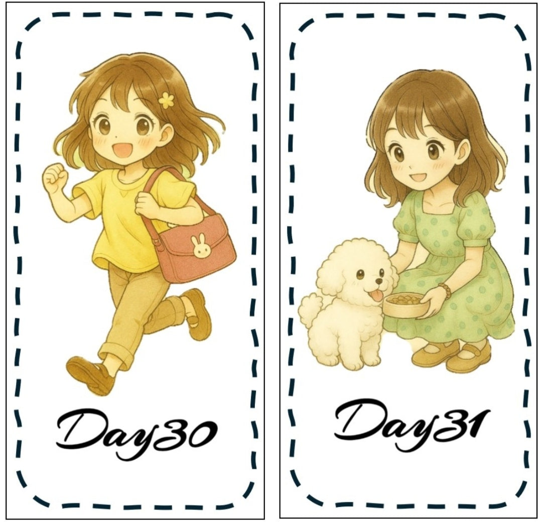 日系手繪風( A6)31天存錢挑戰存錢袋《Saving Challenge》