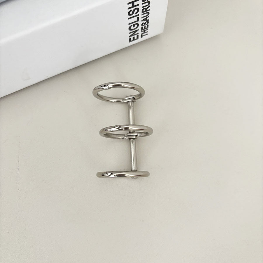 💫A6 fully transparent acrylic loose-leaf notebook (with silver ring)