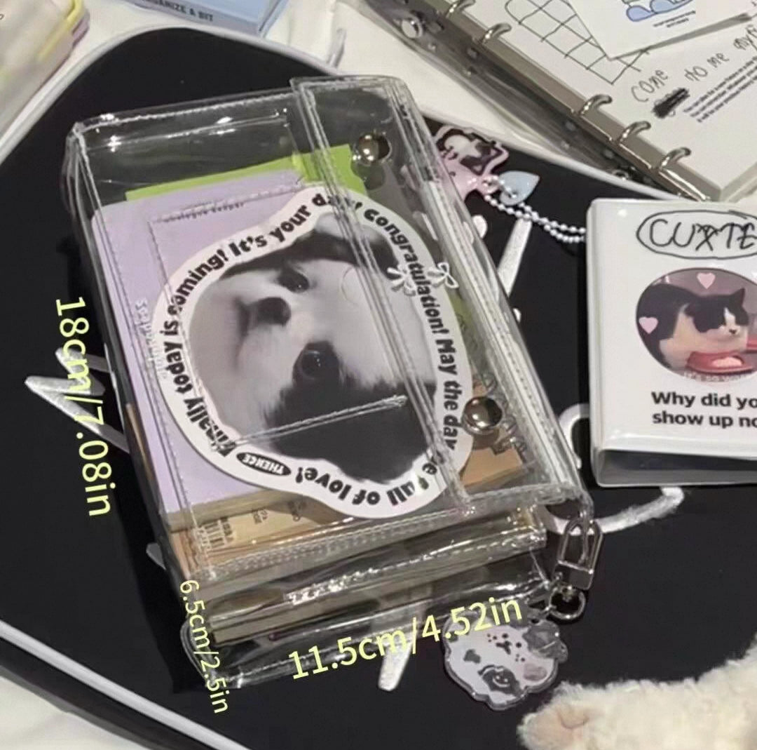 💫Transparent multi-layer snap storage pouch