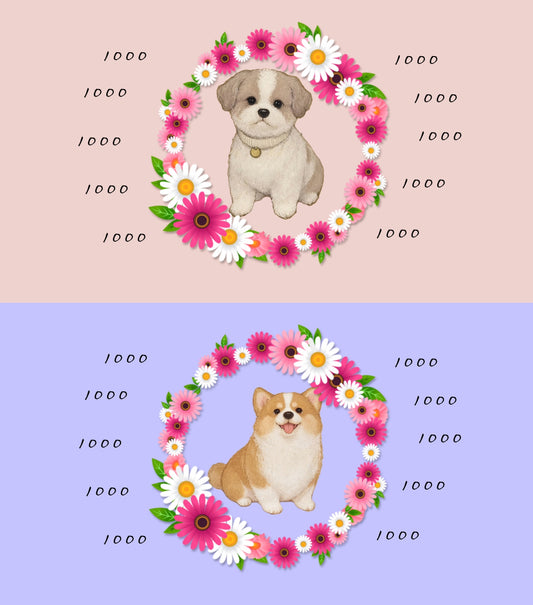 100K存錢挑戰存錢袋-狗狗(有盒裝版,A6打洞款)