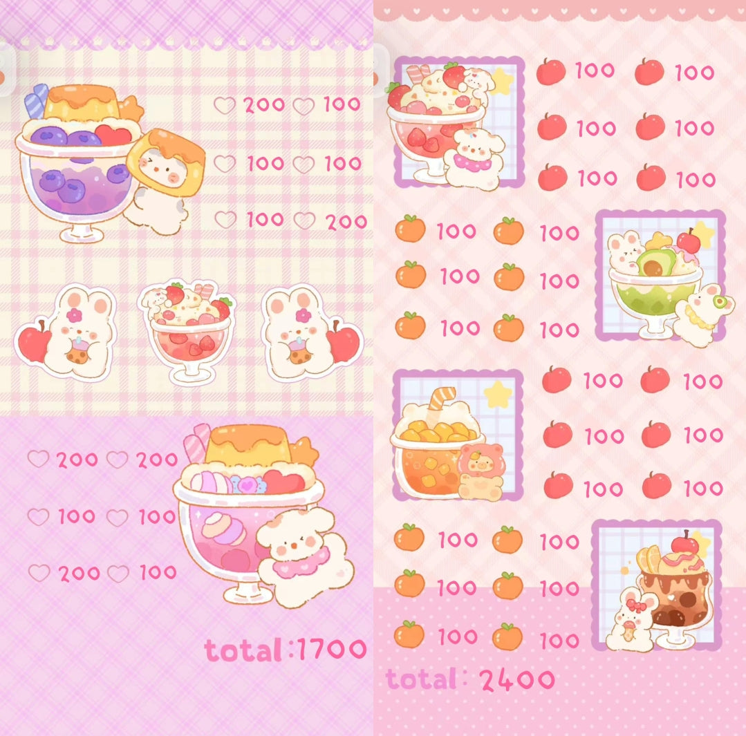 🍓Milky Tea 甜點存錢袋🍮存滿13000