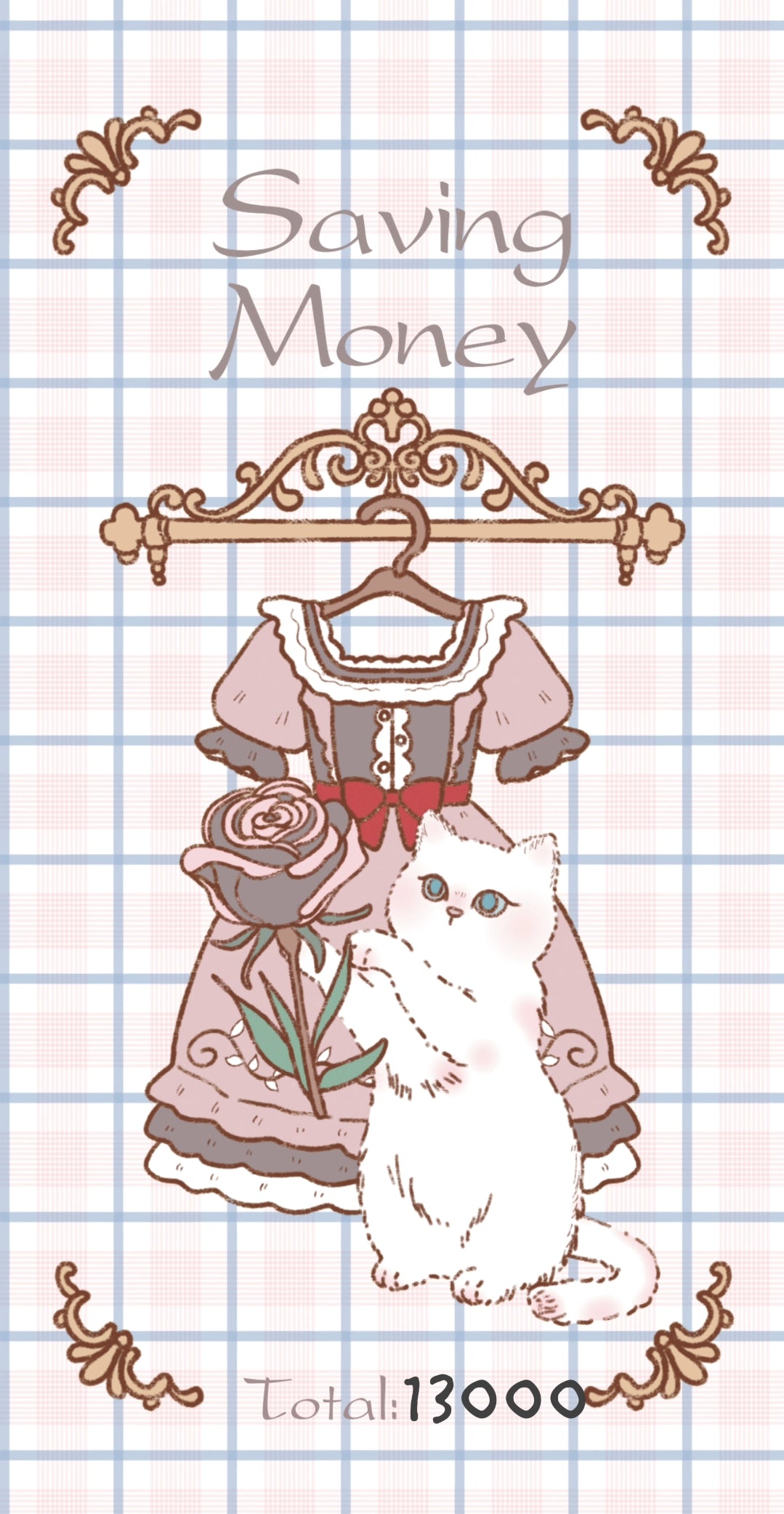 ✨優雅貓咪手繪存錢袋✨存滿13000