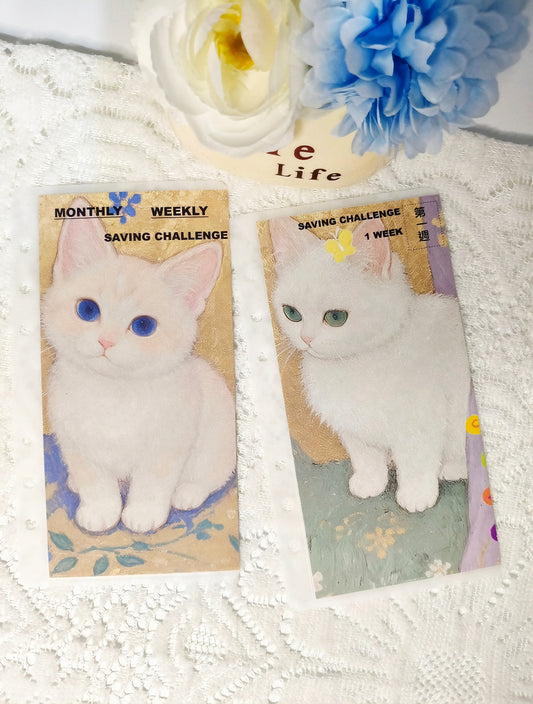 猫咪周存钱袋（A6打孔款）