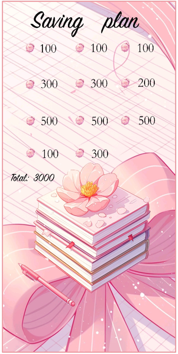 🌸 櫻粉回憶・夢幻存錢袋~存滿16000 🌸