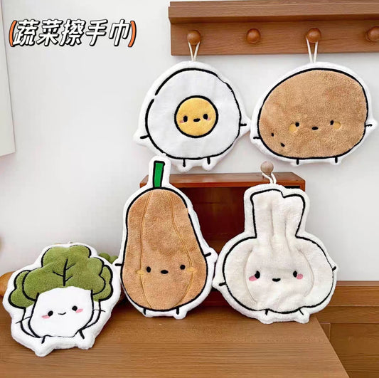 🥬 蔬菜系列可愛擦手巾｜五款造型