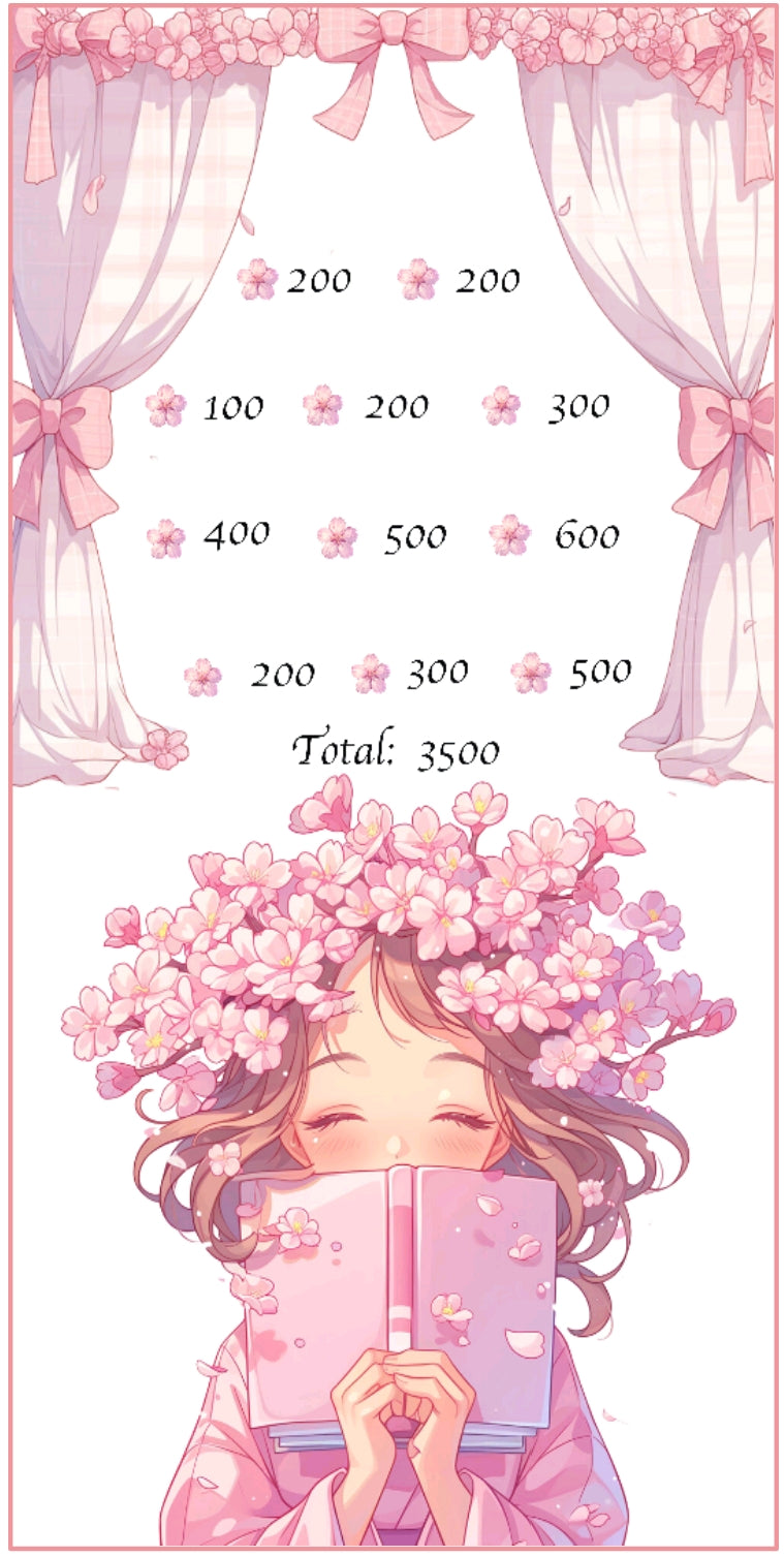 🌸 櫻粉回憶・夢幻存錢袋~存滿16000 🌸