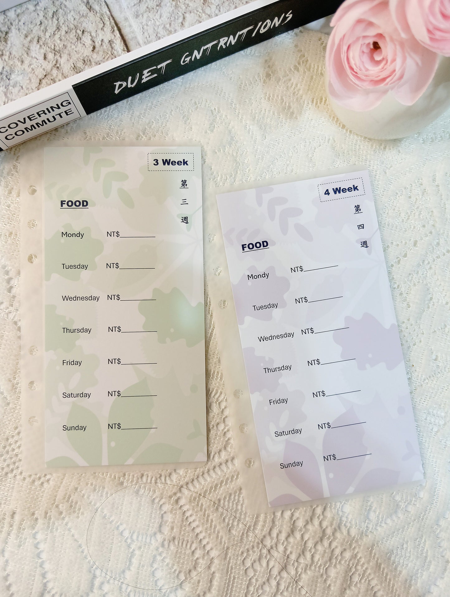 每日、每周饮食费用规划袋（A6打孔款）
