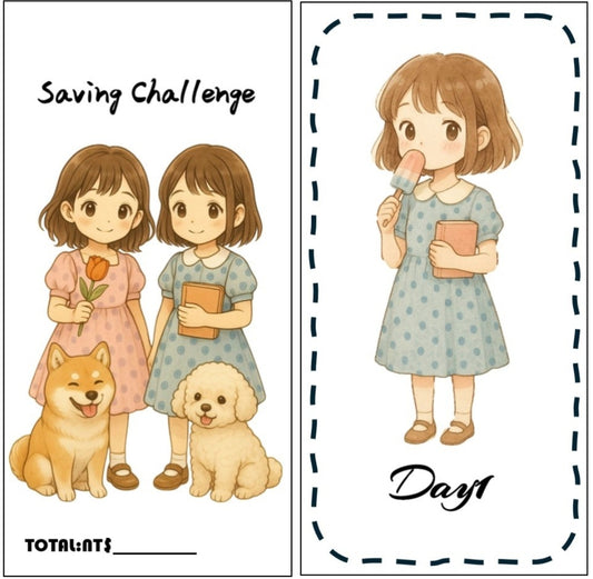 日系手繪風（ A6）31天存錢挑戰存錢袋《Saving Challenge》