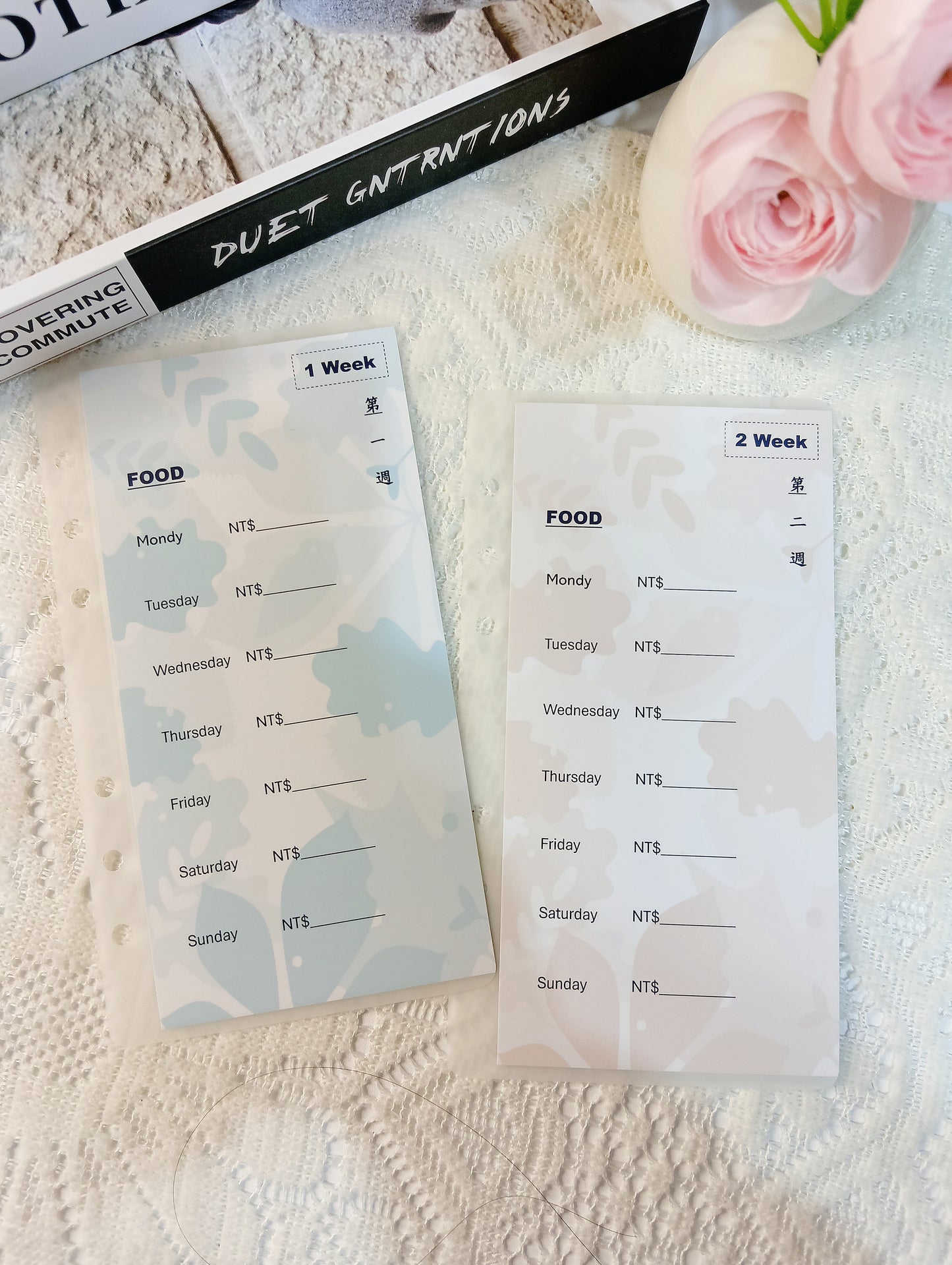 每日、每周饮食费用规划袋（A6打孔款）