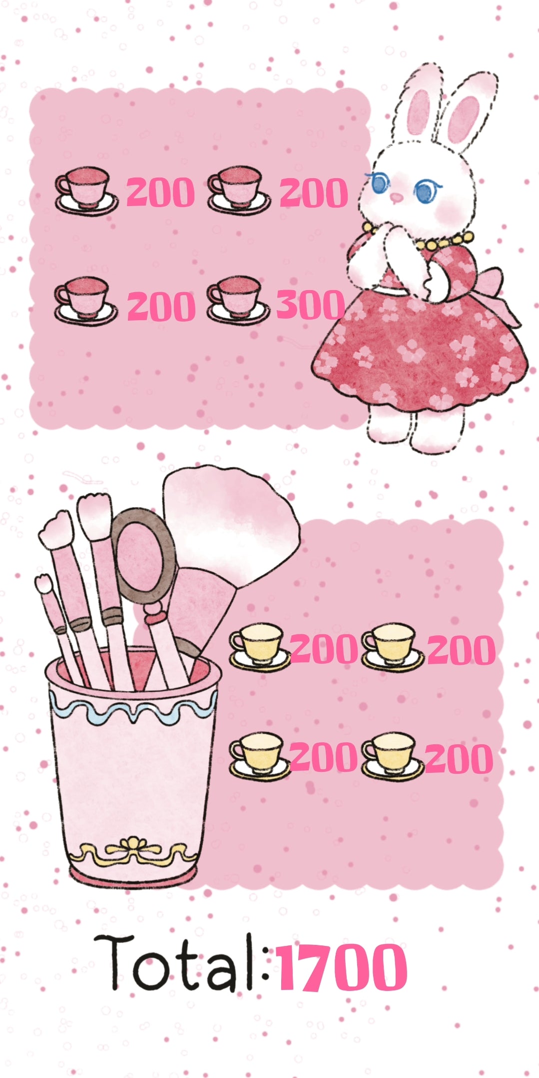 🌸小兔熊的夢幻存錢袋🌸存滿8000