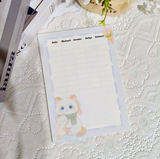 🐱 療癒貓咪 A5記帳便簽本｜可愛理財小幫手 🐱