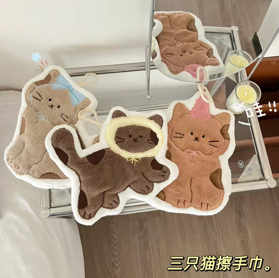 ✨ 三款可愛貓咪擦手巾｜療癒居家必備 ✨