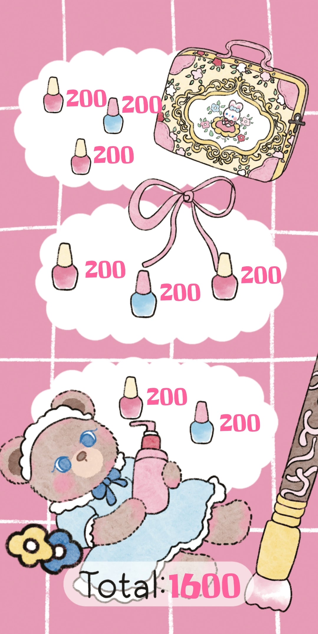 🌸小兔熊的夢幻存錢袋🌸存滿8000