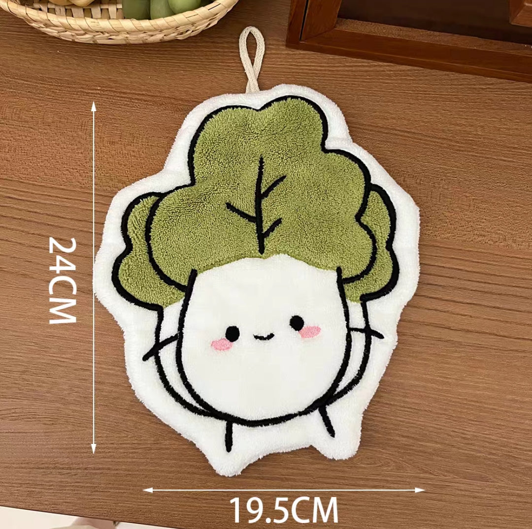 🥬 蔬菜系列可愛擦手巾｜五款造型