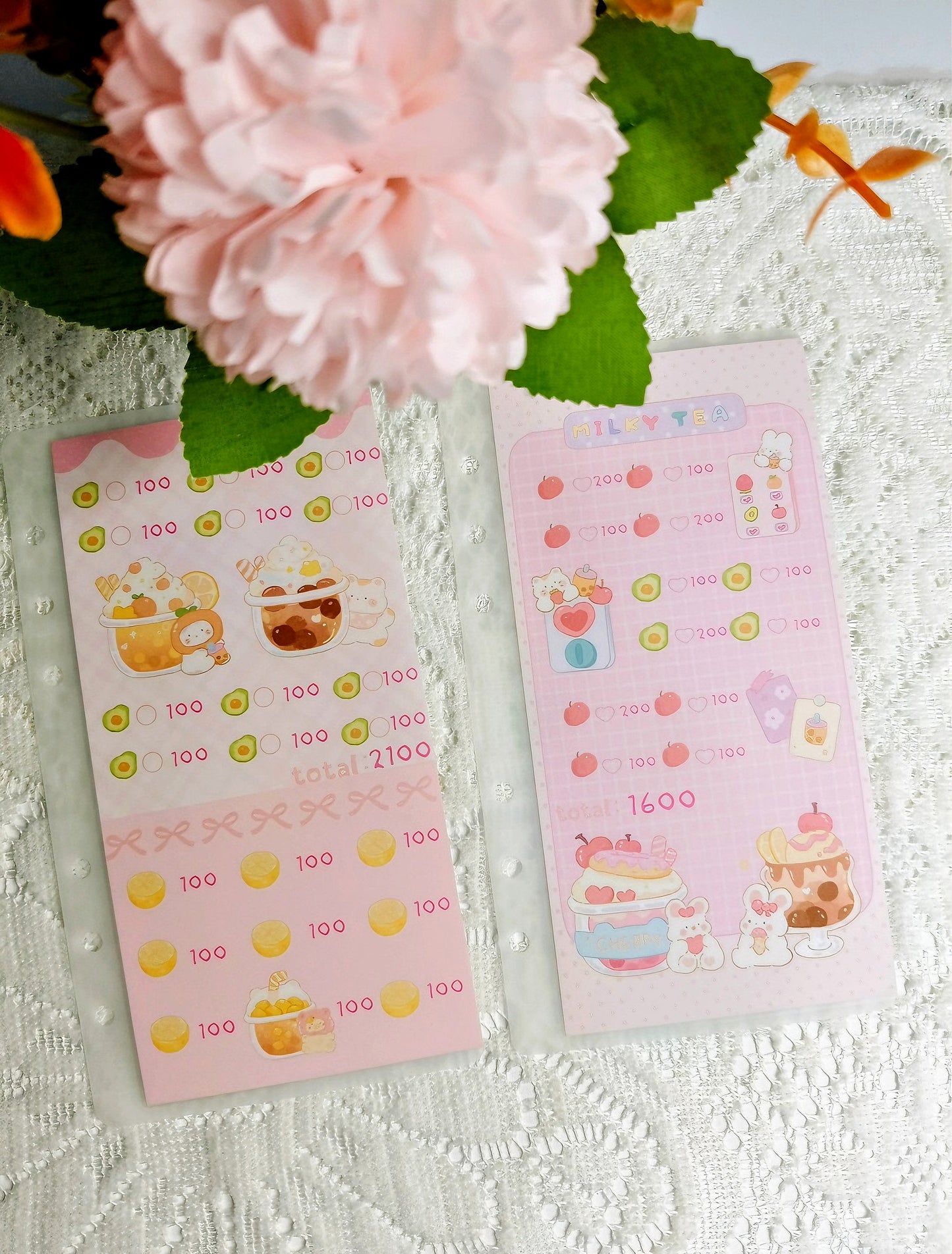 🍓Milky Tea 甜点存钱袋🍮存满13000