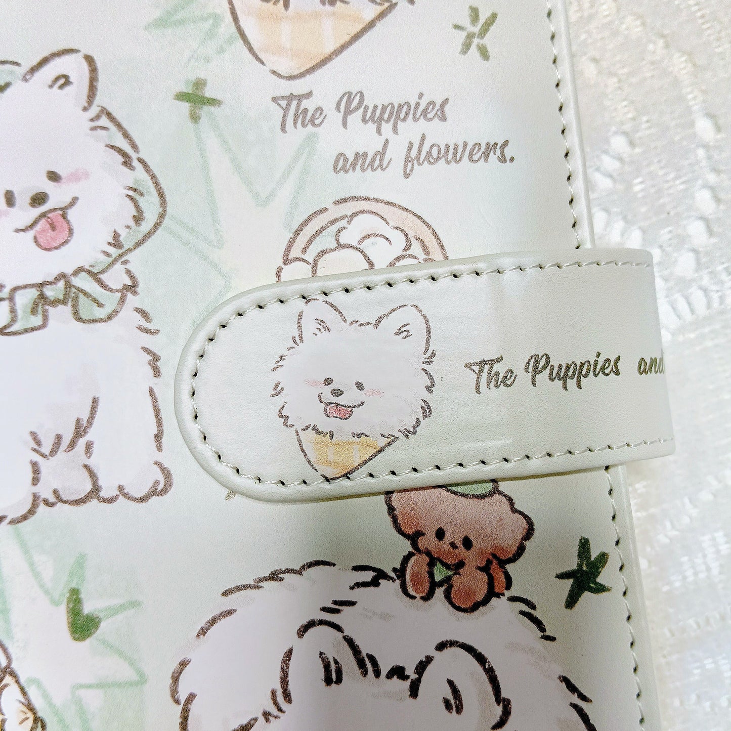 Cute puppy illustration A6 loose-leaf notebook